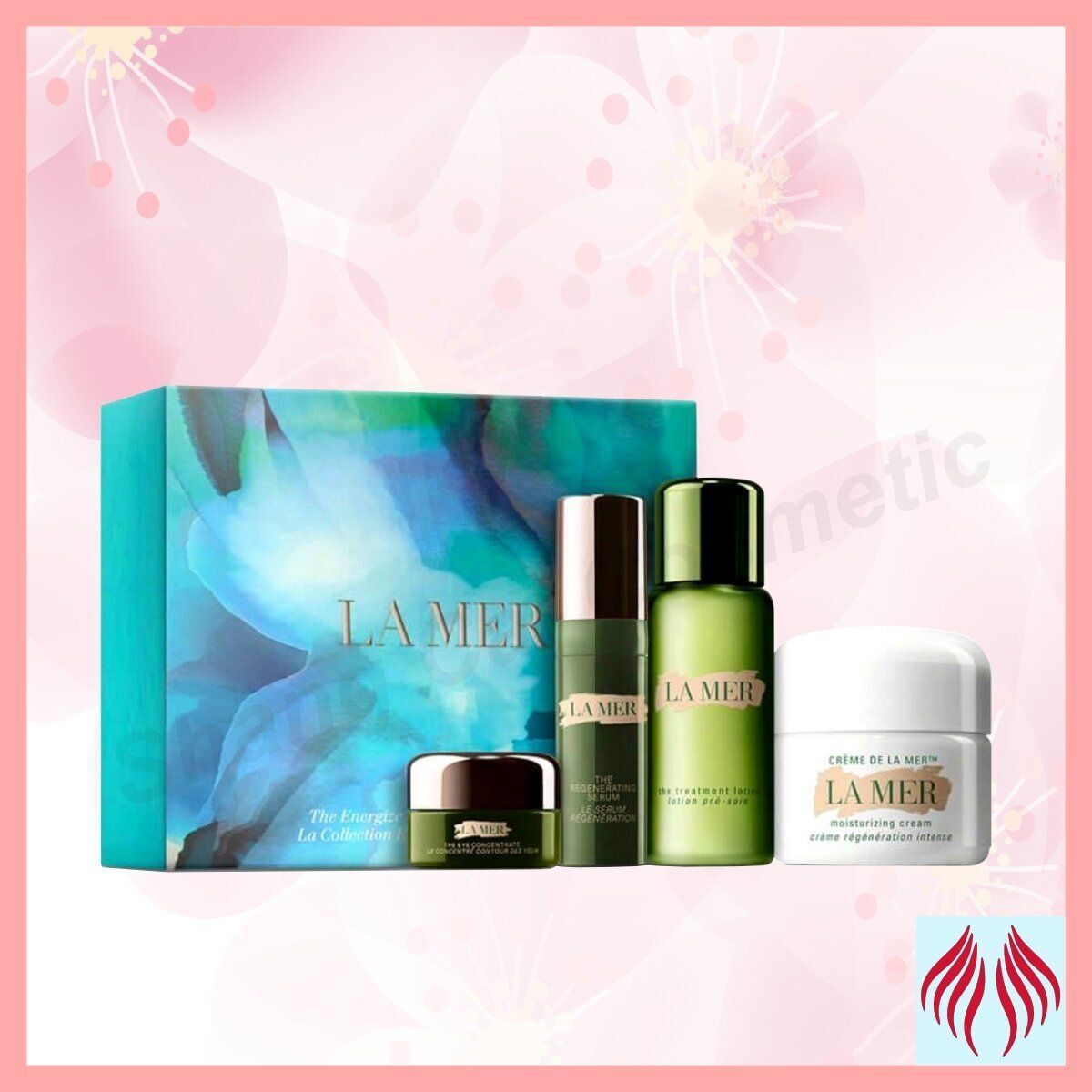 LA MER 海藍之謎 賦活滋潤套裝 [平行進口 747930133599]1) 海洋精華水 30ml  2) 奇蹟面霜 15ml  3) 眼部精華乳霜 5ml  4) 再生活膚精華 5ml