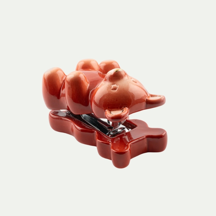 泰迪熊軟糖瓷釘書機