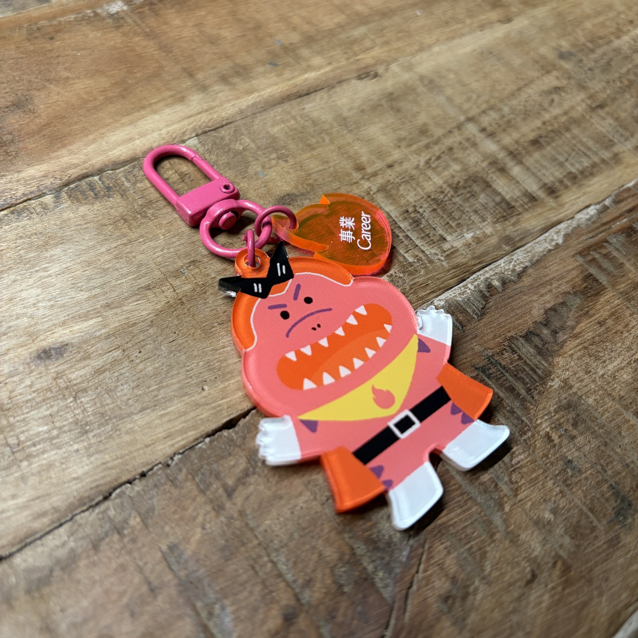 粉紅戰士小暴/恐龍戰隊/壓克力鑰匙圈