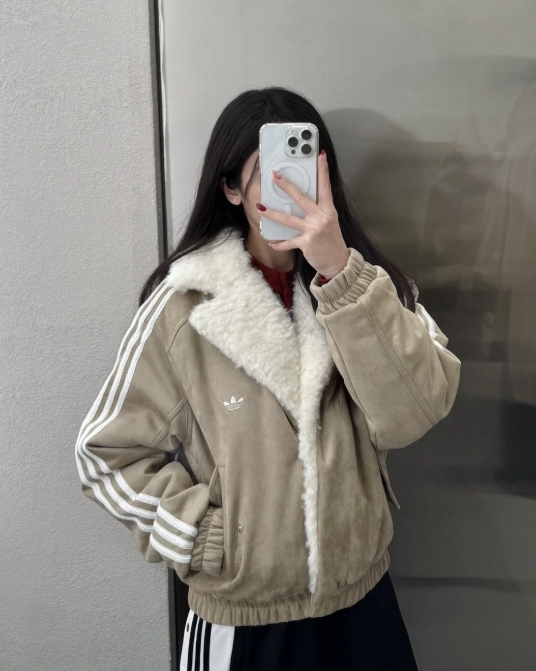 ADIDAS ORIGINALS 翻領 鈕扣 復古 鋪棉 保暖 外套 夾克 共兩色 女款