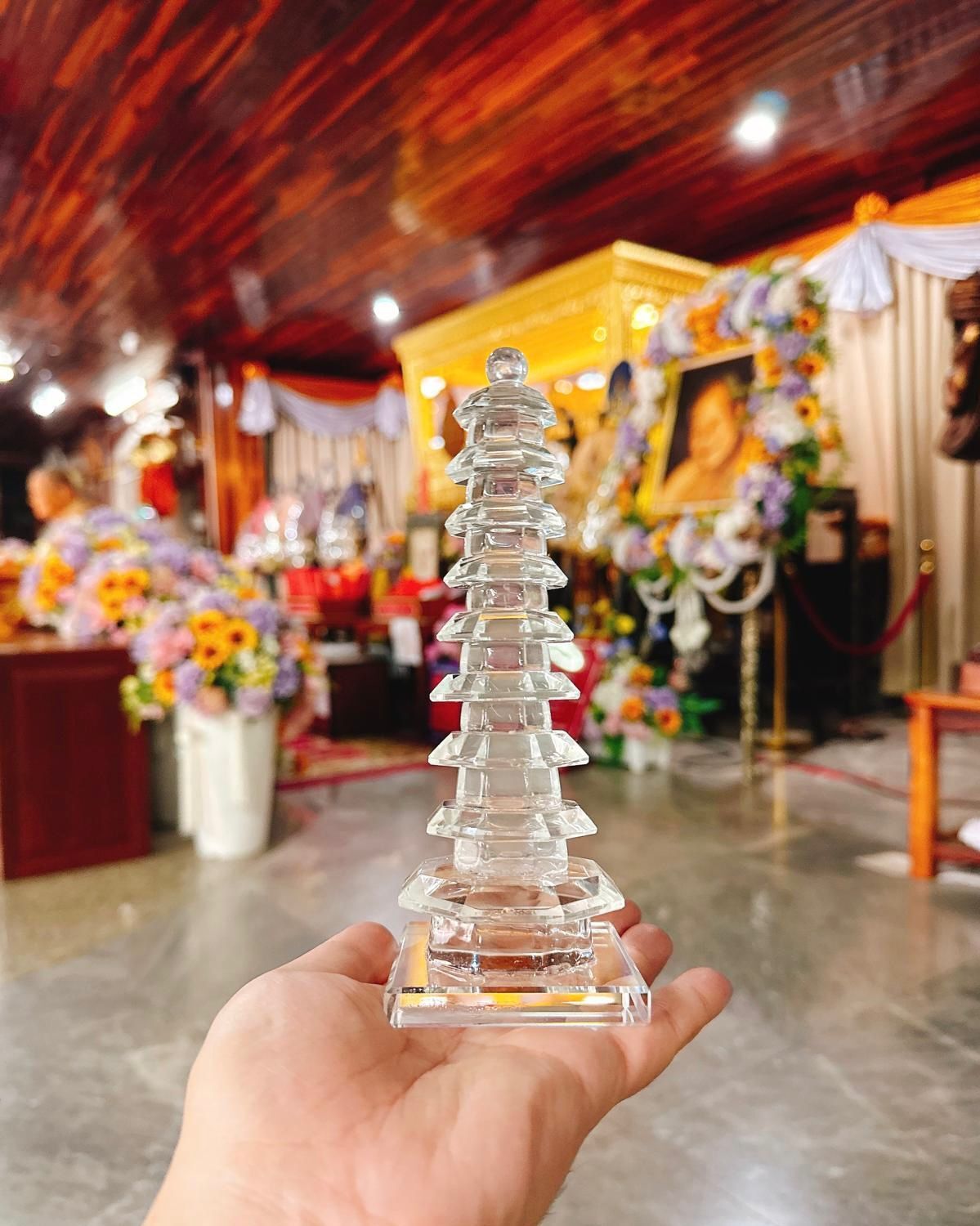 龍婆本師傅開光 白晶九層文昌塔