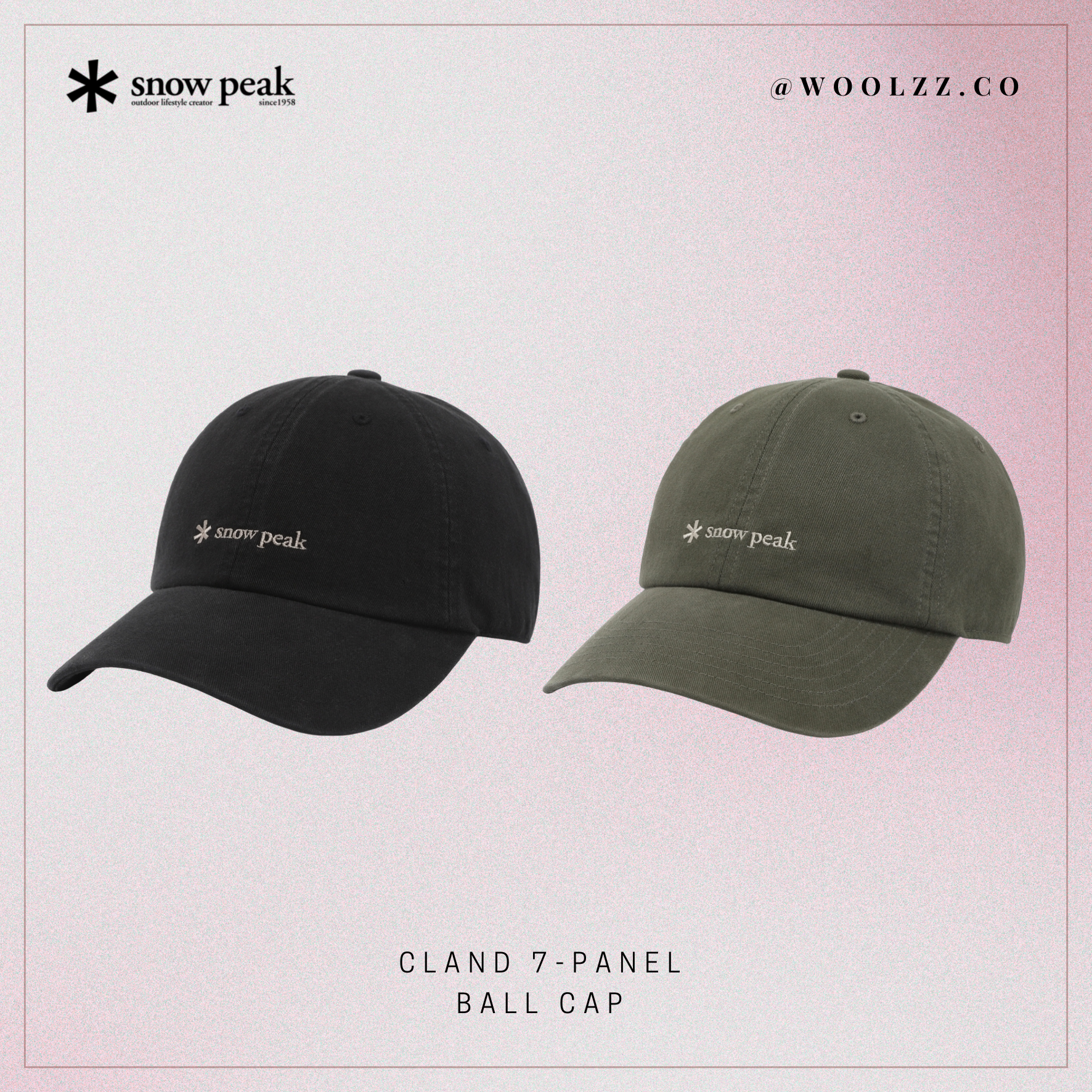Snow Peak Cland 7-Panel Ball Cap S25FUF-BC3