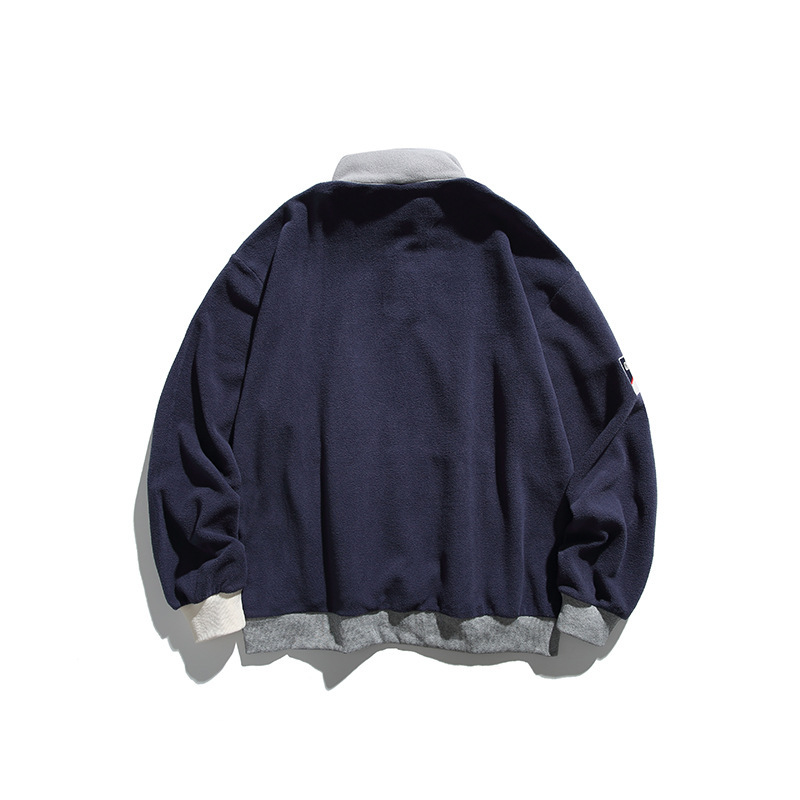 SCORE撞色搖粒絨POLO衫