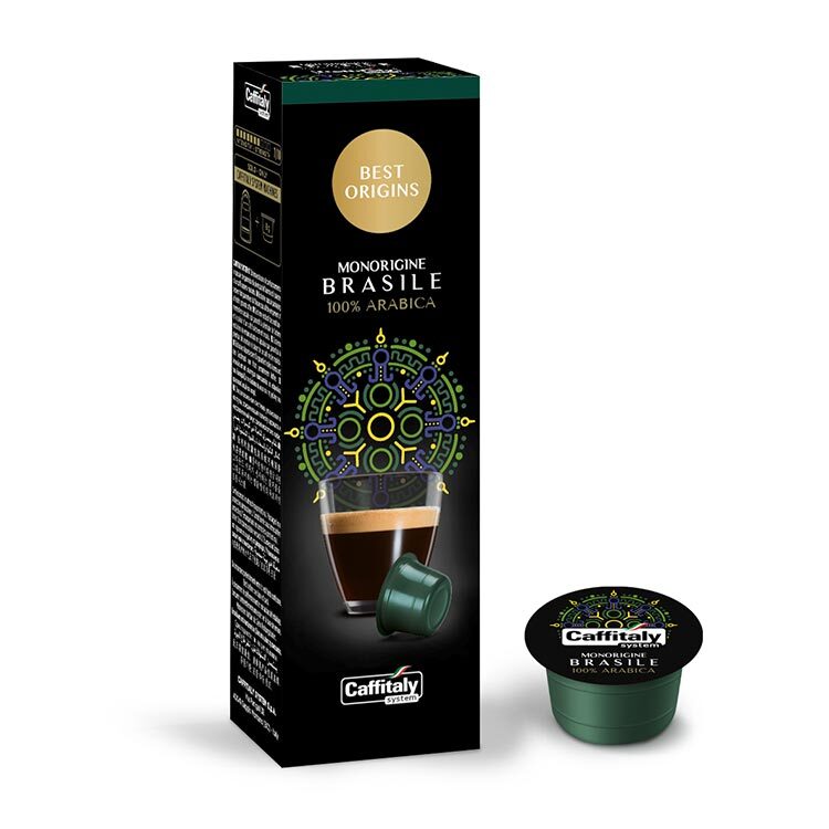Caffitaly ECAFFE 單品巴西咖啡膠囊 (10杯裝)