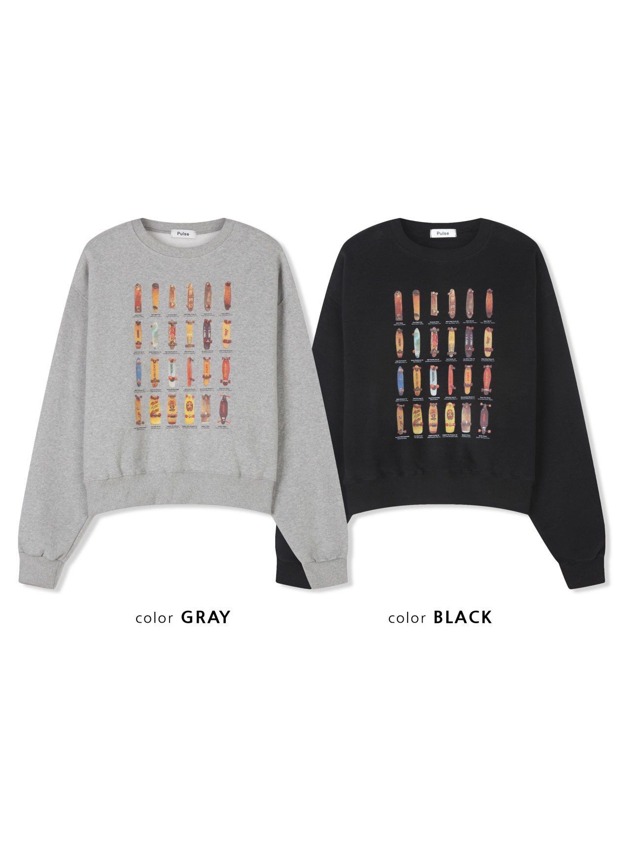 英文字圖案衛衣(薄抓毛底) PULSE-186T