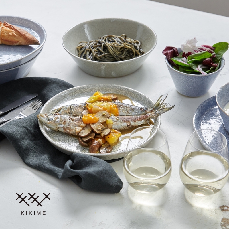 【日本 KIKIME】kasane 美濃燒梅花皮陶瓷食器【二層】