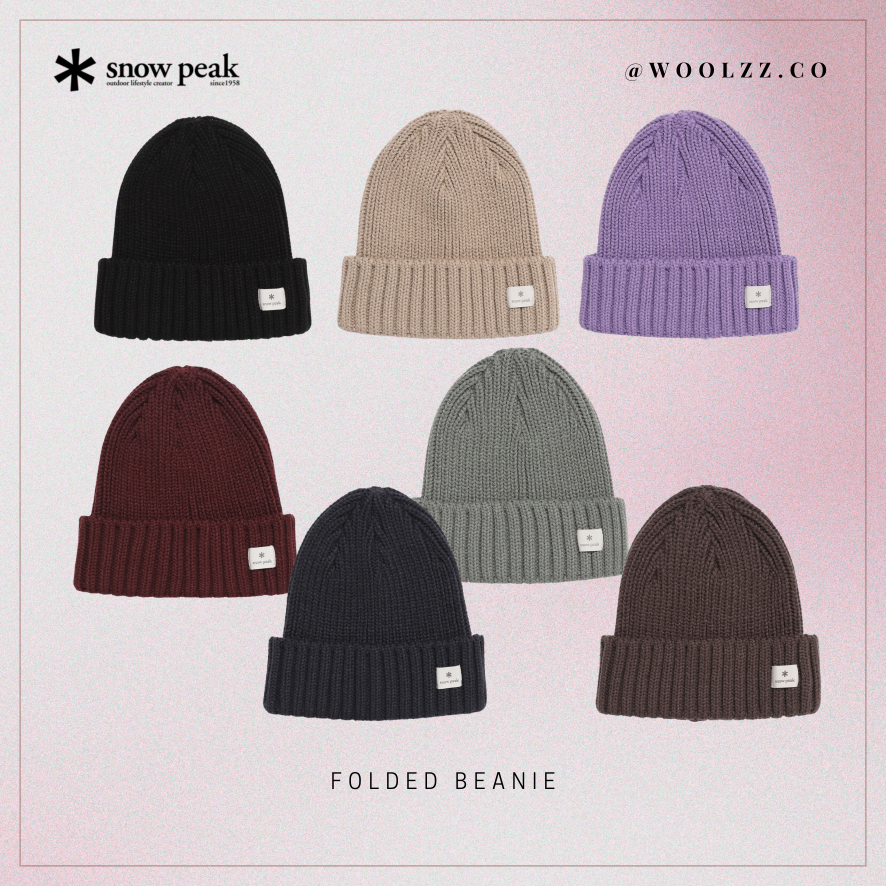 Snow Peak 摺疊針織毛帽 S25WUF-KC61