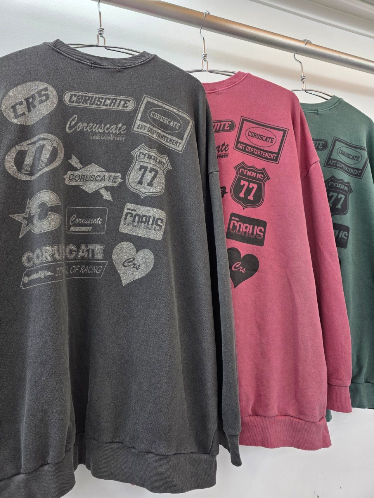 OverSize洗水英文字圖案衛衣 T5844