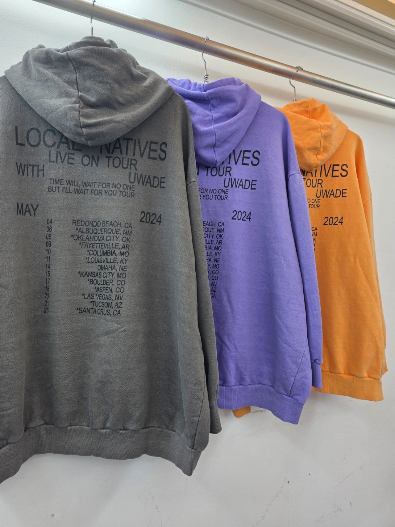 OverSize洗水英文字圖案連帽衛衣(薄抓毛底) T5845