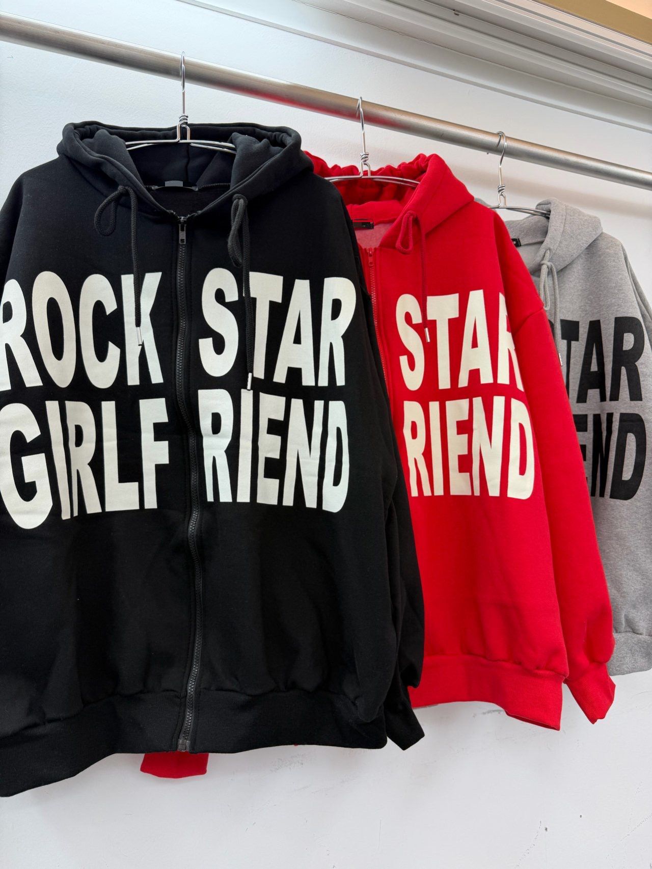 英文字連帽拉鍊外套(薄抓毛底) JK2736