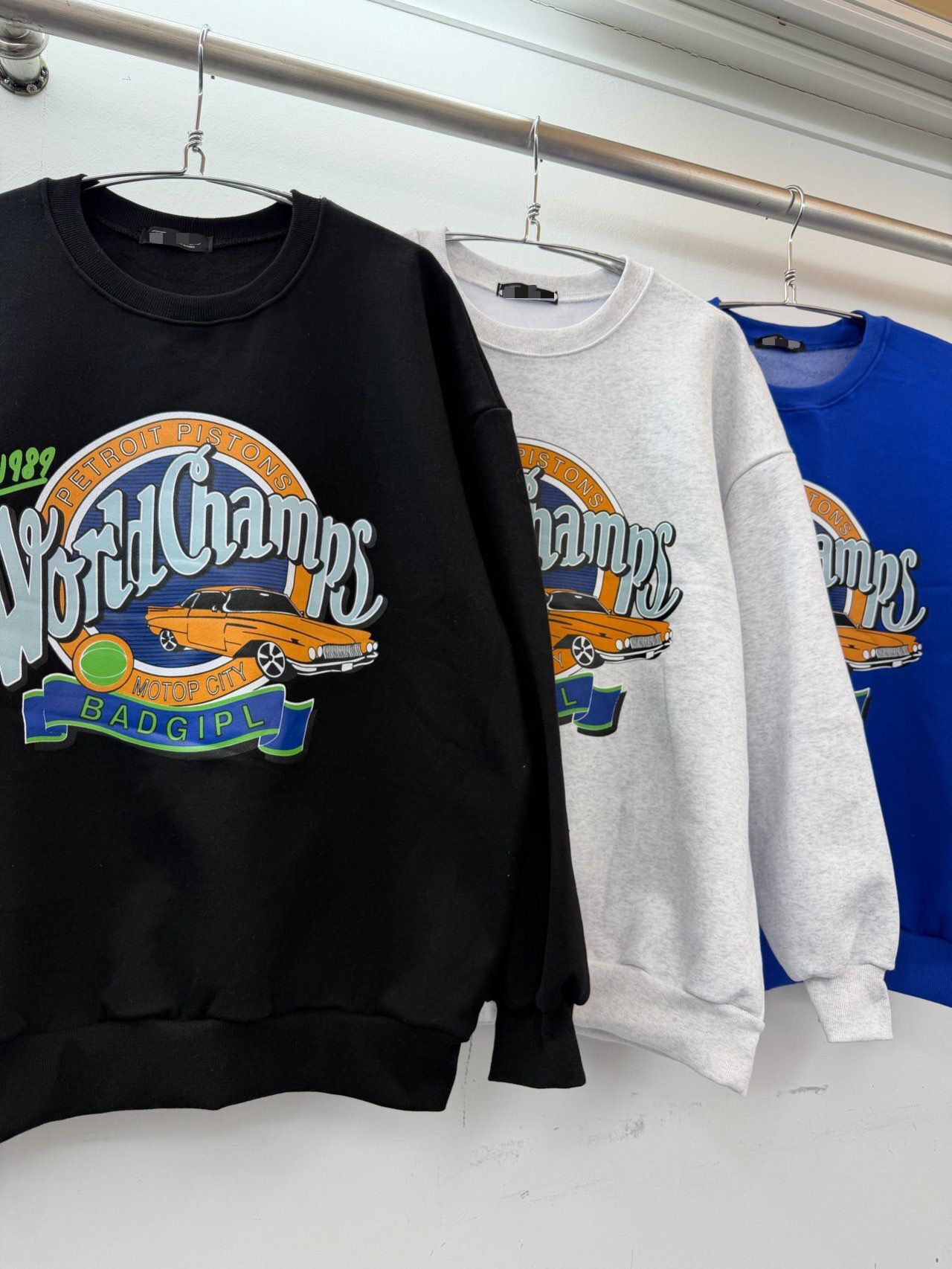 OverSize英文字圖案連帽衛衣(薄抓毛底) T5854