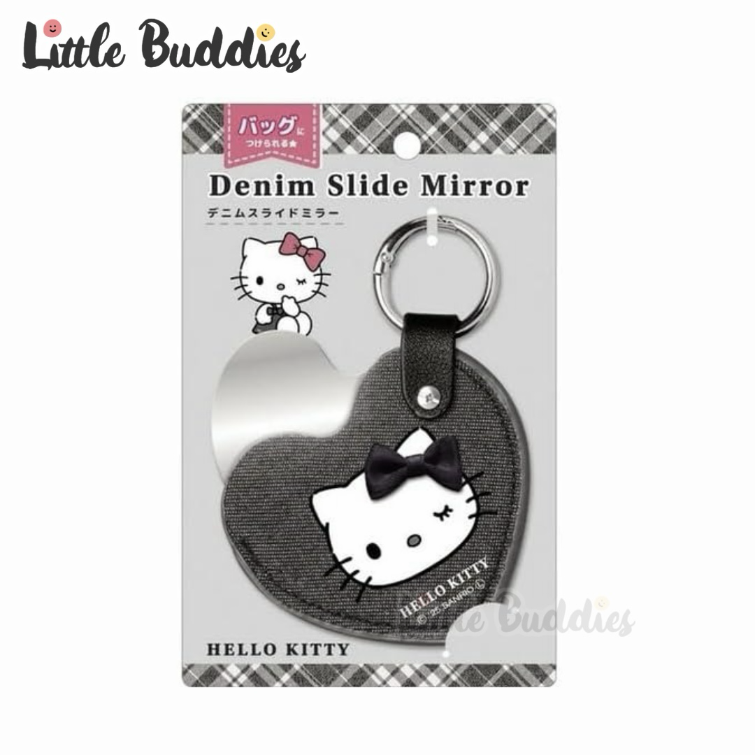 日本 Sanrio 牛仔布心形鏡匙扣