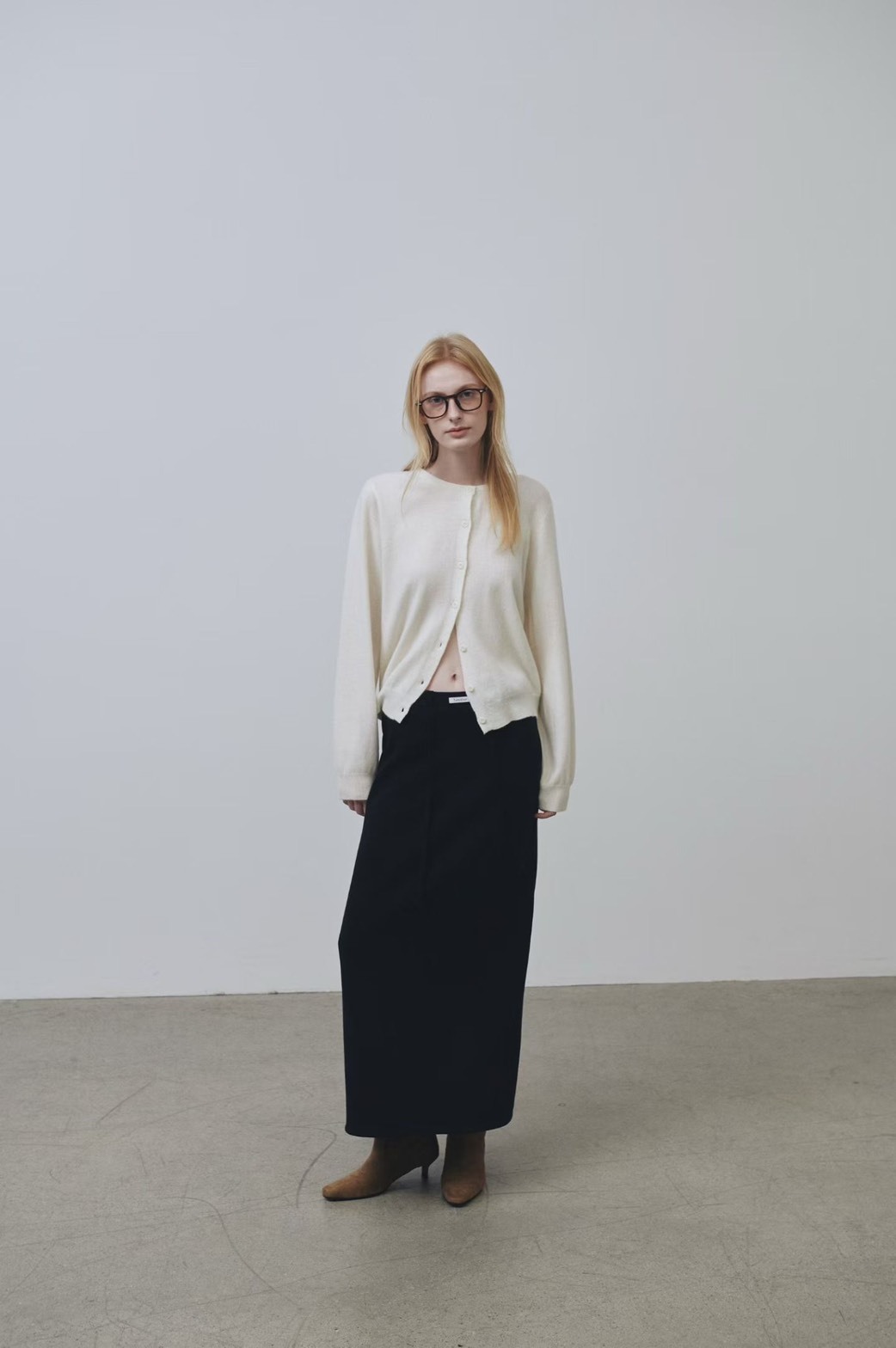 內抓絨保暖長裙