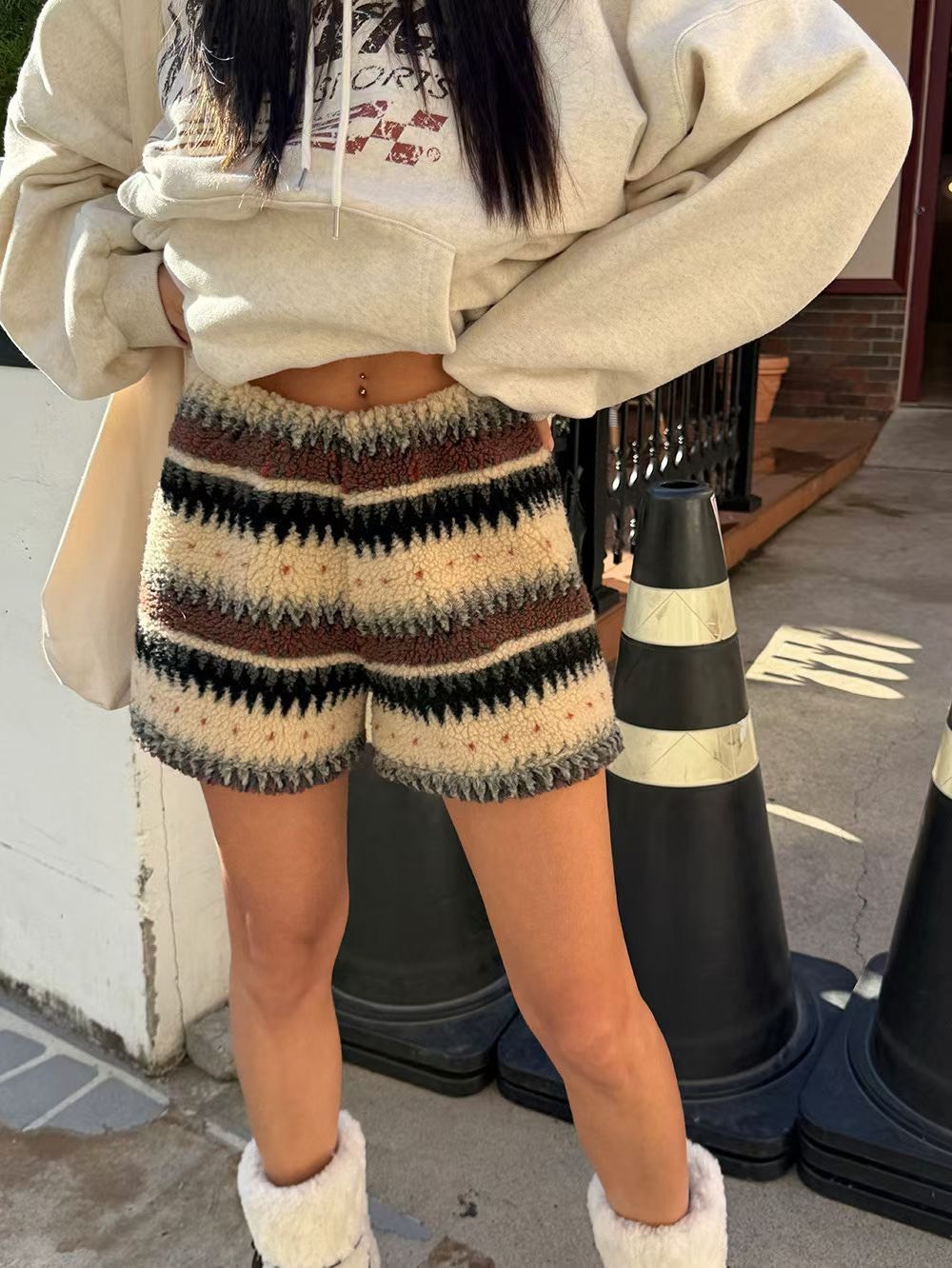 費爾島抓絨短褲