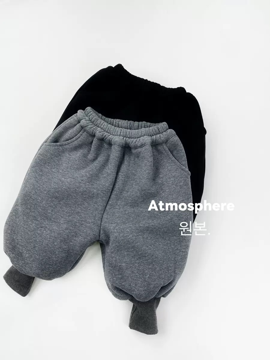 兩色加絨保暖運動褲