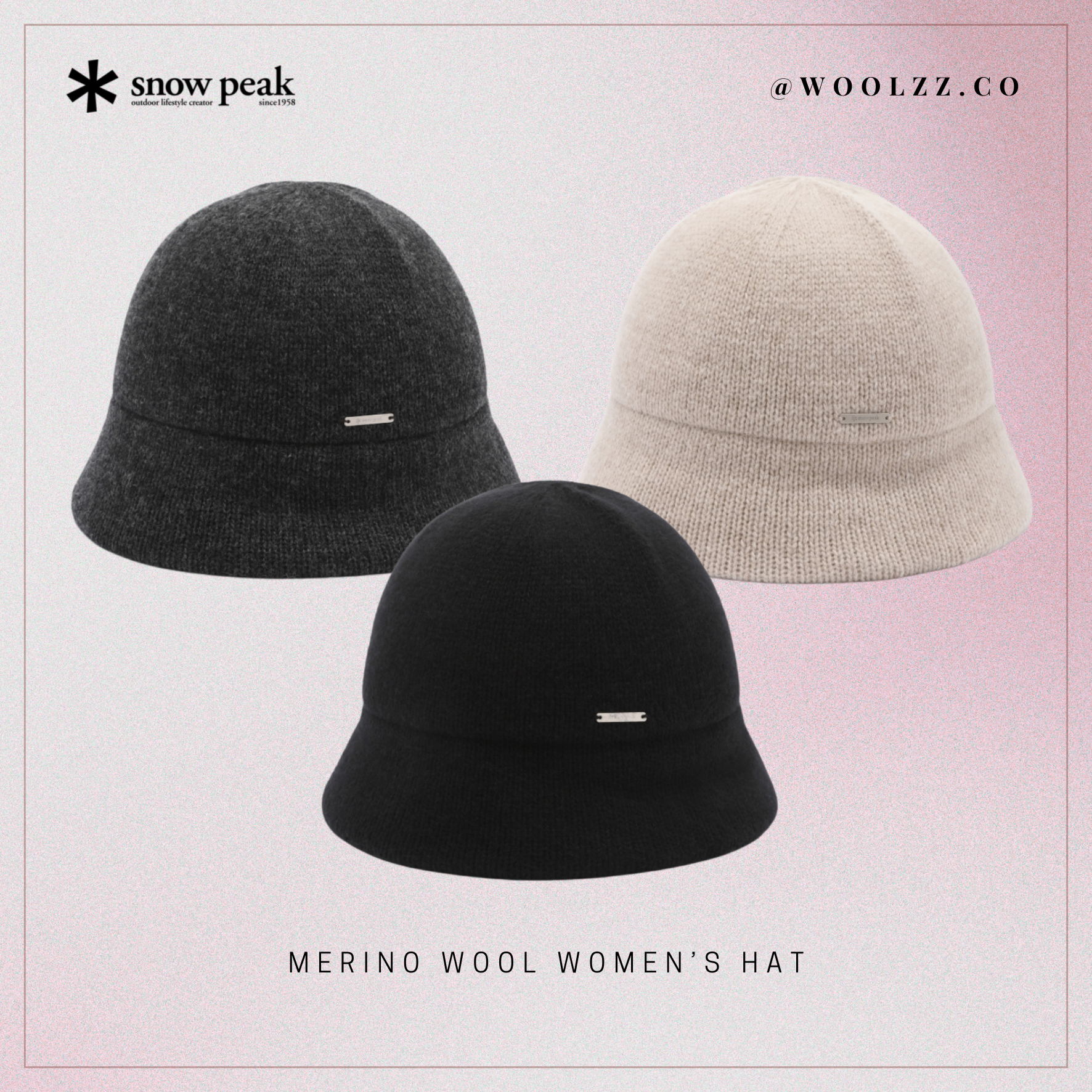 Snow Peak 美利諾羊毛 女款帽子 S25WWF-KC64