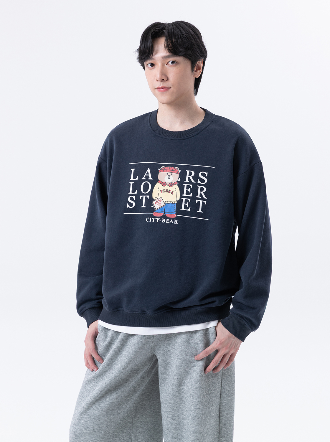 CITY BEAR印花大學TEE