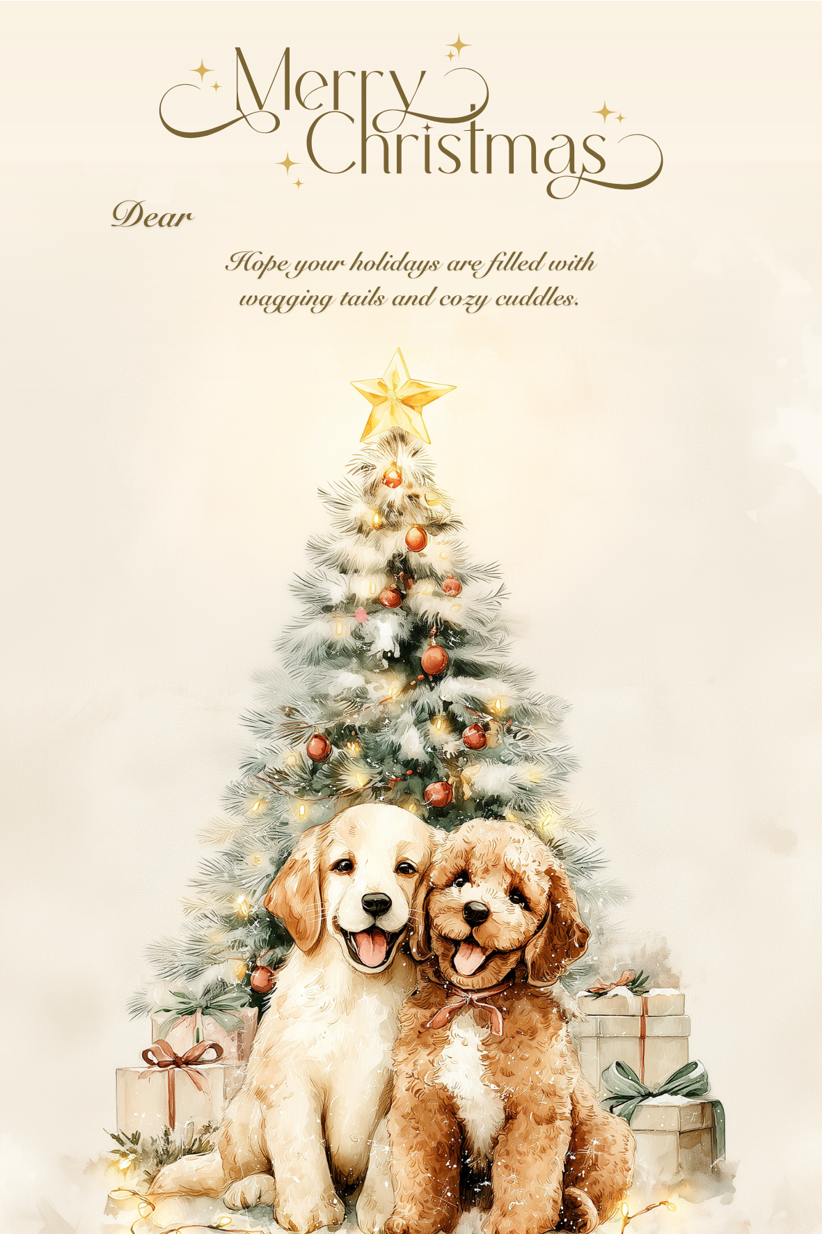 狗狗聖誕卡（請於結帳頁加購）