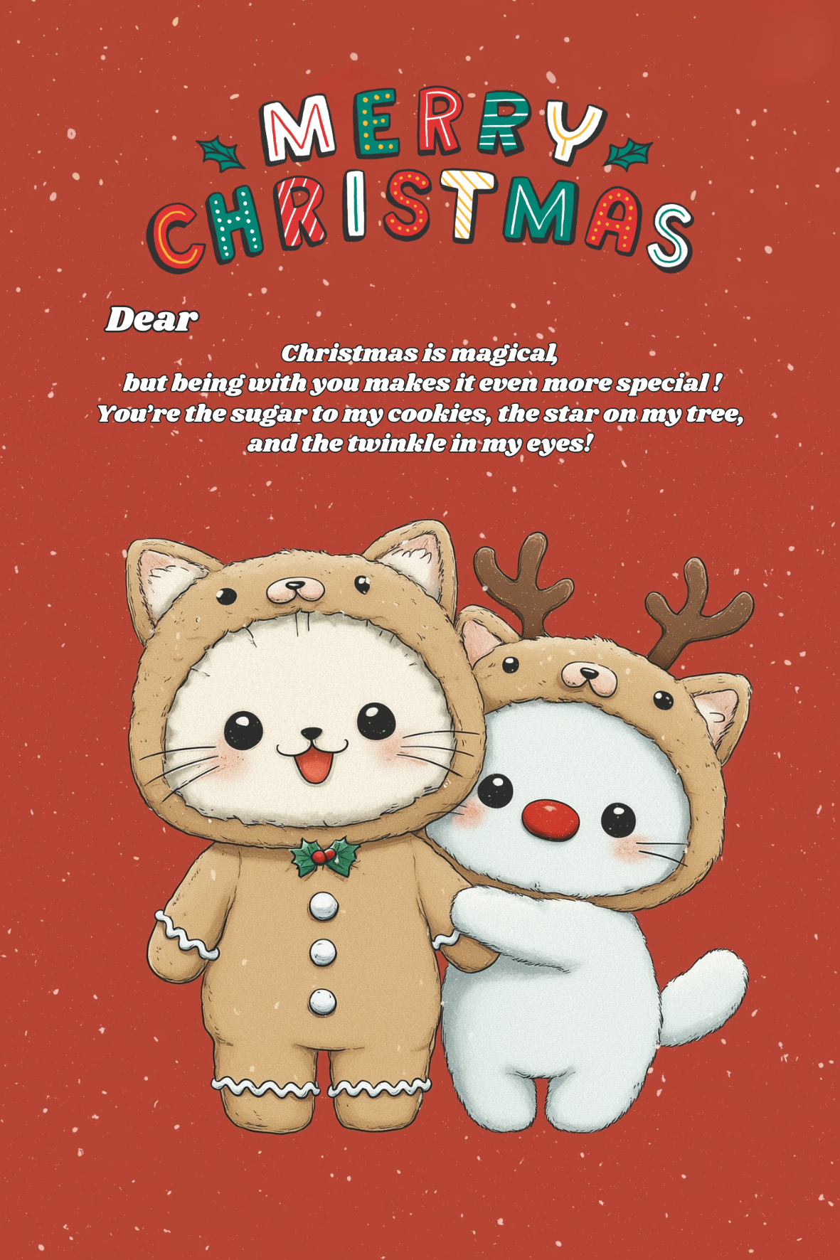 貓咪愛意聖誕卡（請於結帳頁加購）