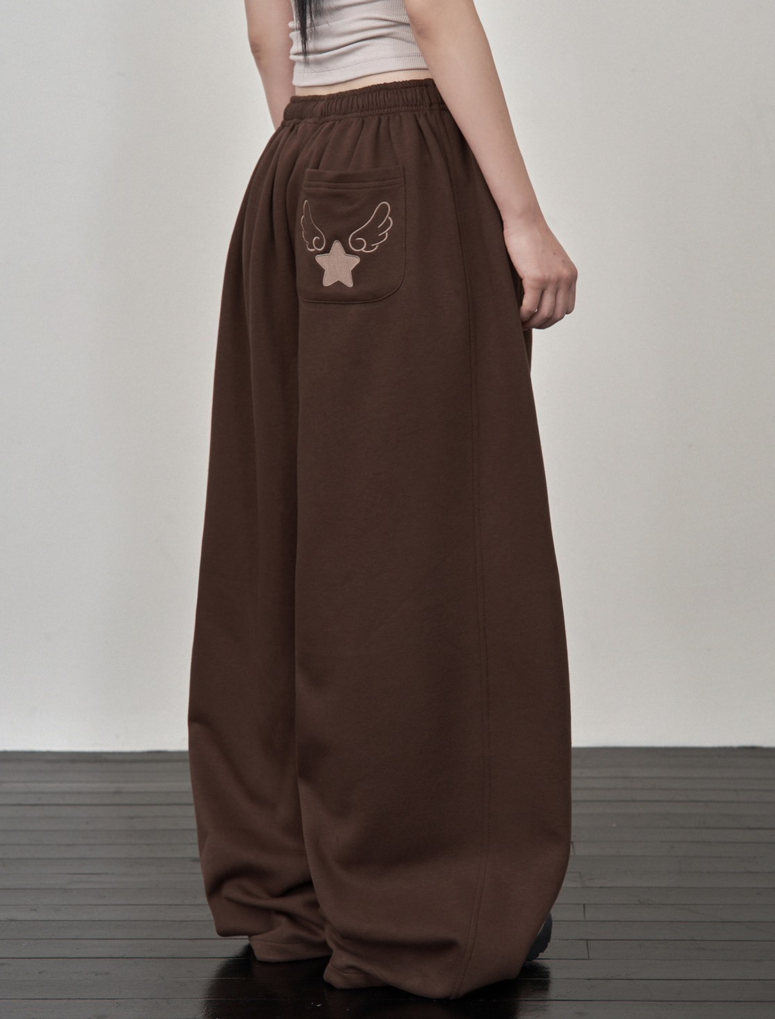 LOOXP 翅膀棉褲 翅膀 星星 垂墜感