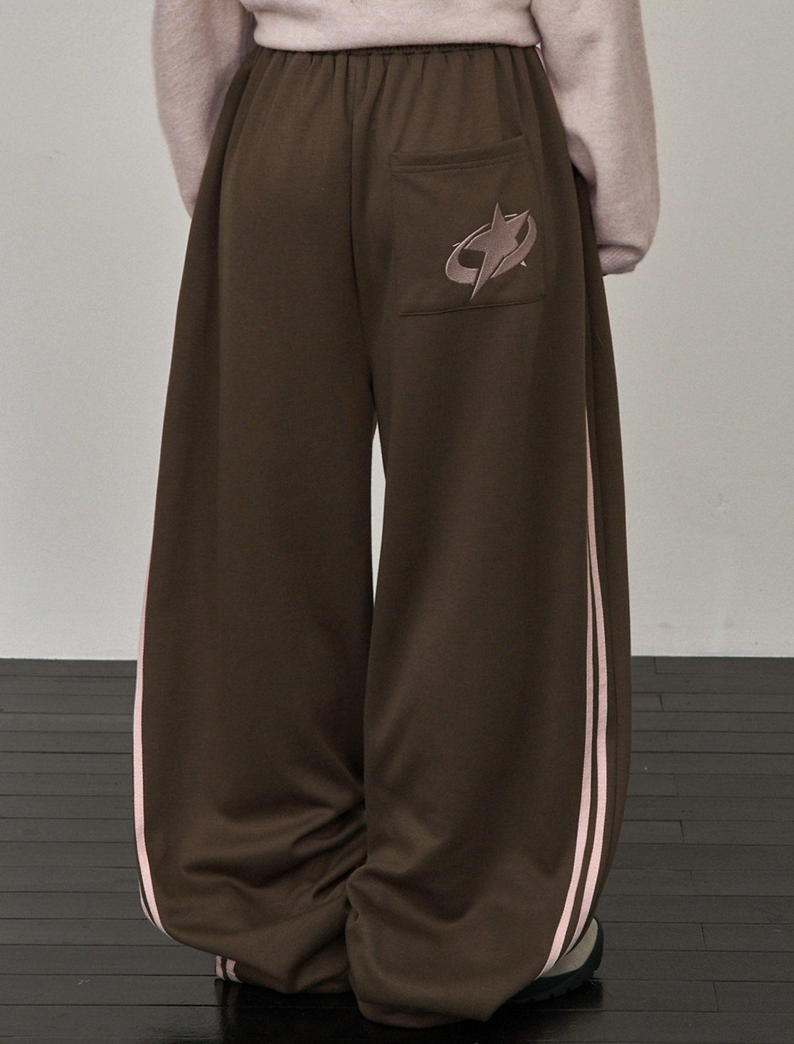 LOOXP 星星棉褲 拼接棉褲 星星