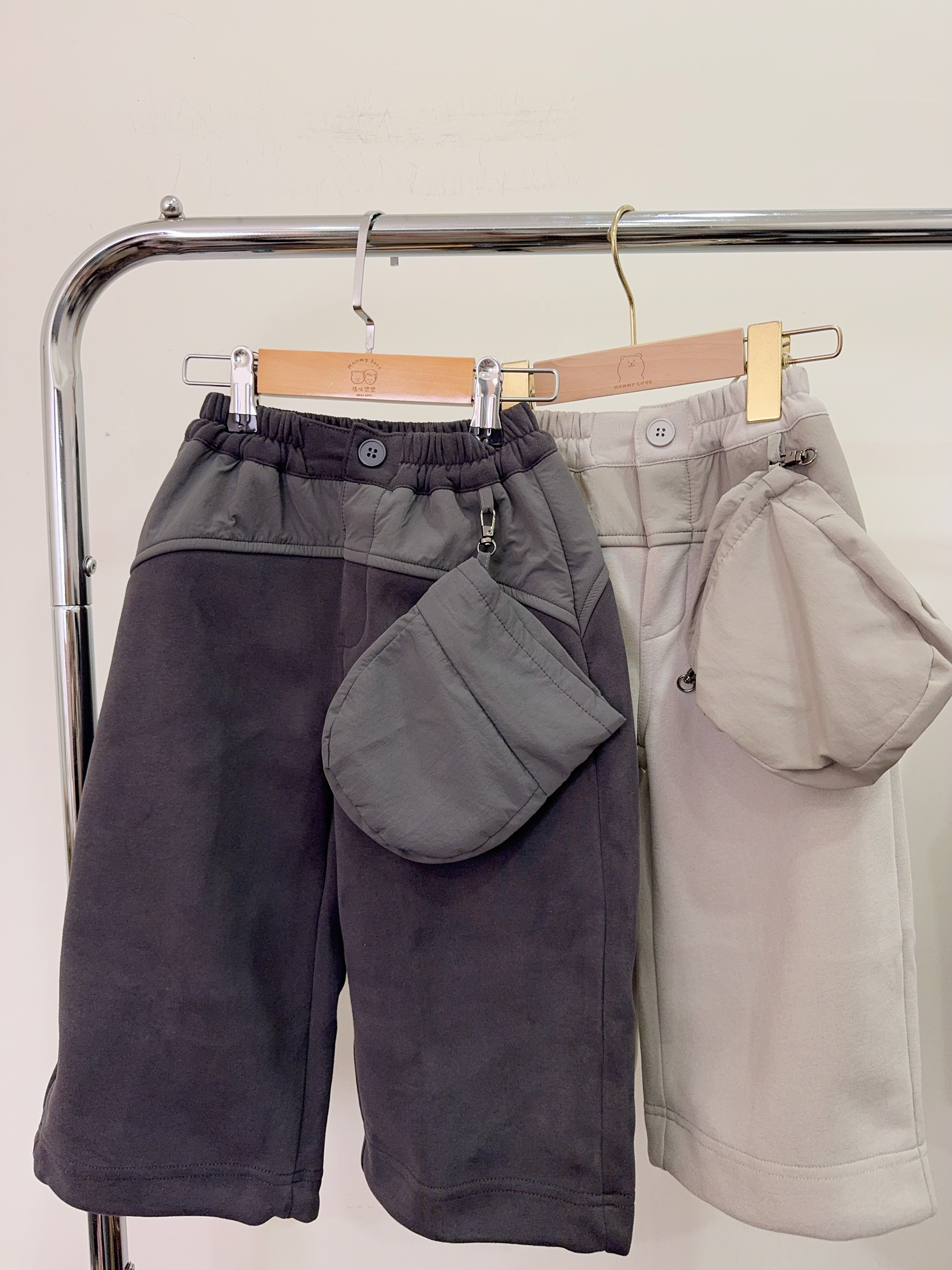 53217厚磅異材質拼接褲