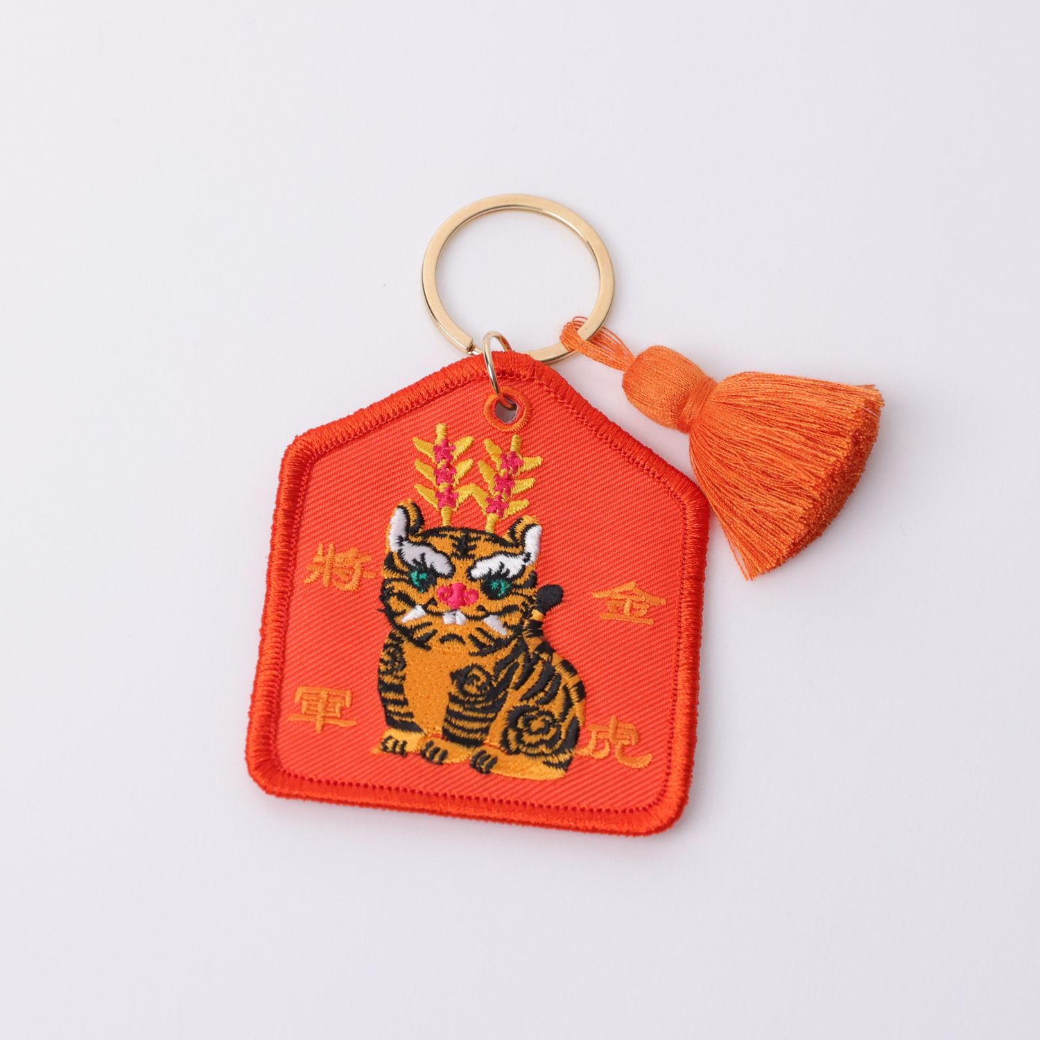 印花樂平安符造型刺繡吊飾/台灣神明們/虎爺公