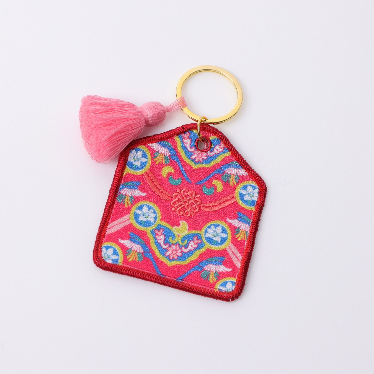 印花樂平安符造型刺繡吊飾/台灣神明們/月下老人