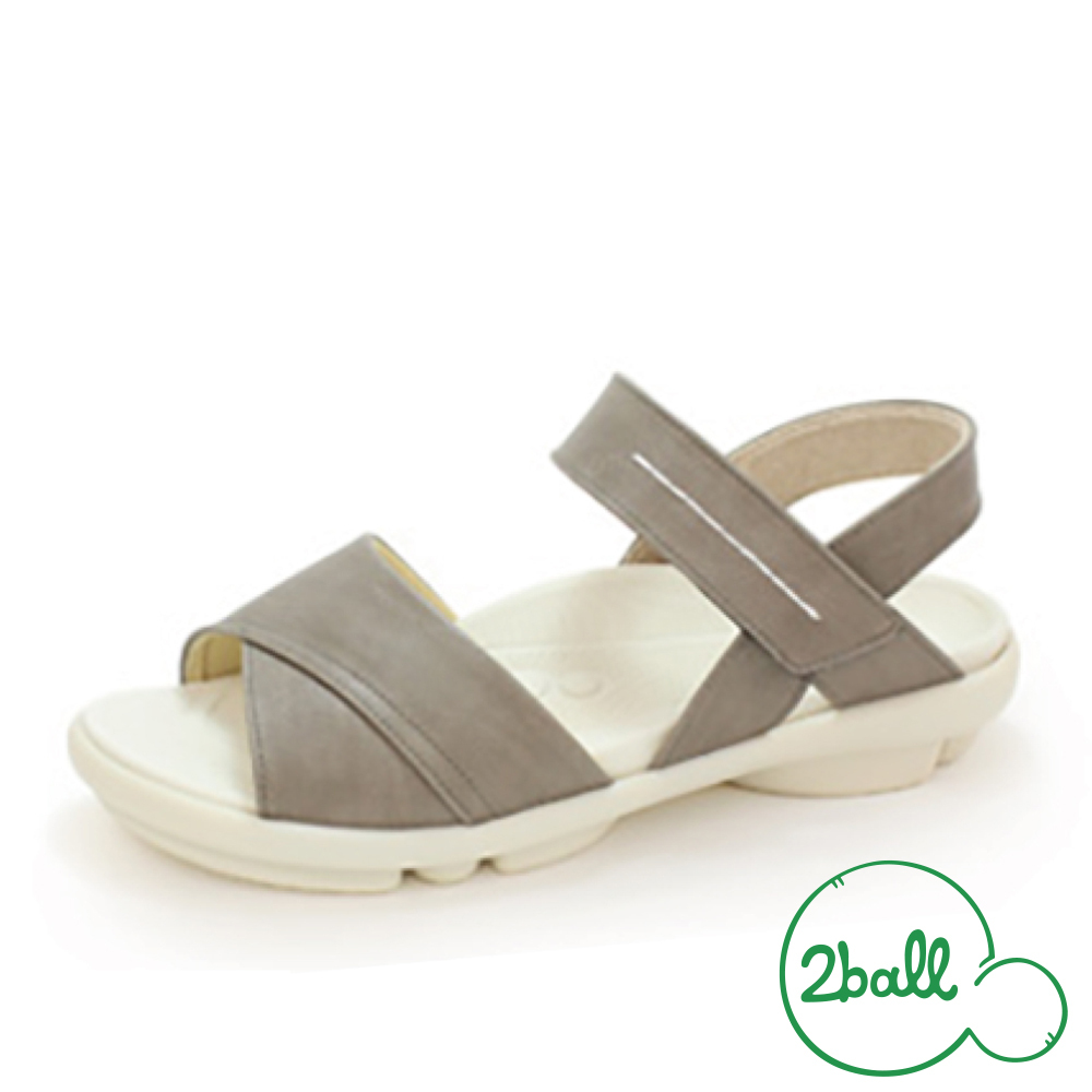 大阪樂步健康鞋 2ball 都會風知性優雅後帶涼鞋TB201(GRY-灰色)