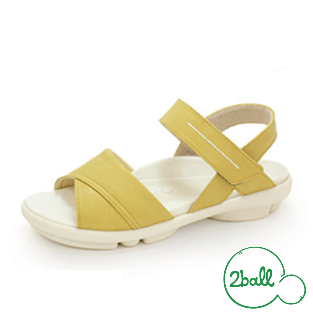 大阪樂步健康鞋 2ball 都會風知性優雅後帶涼鞋TB201(YEL-黃色)