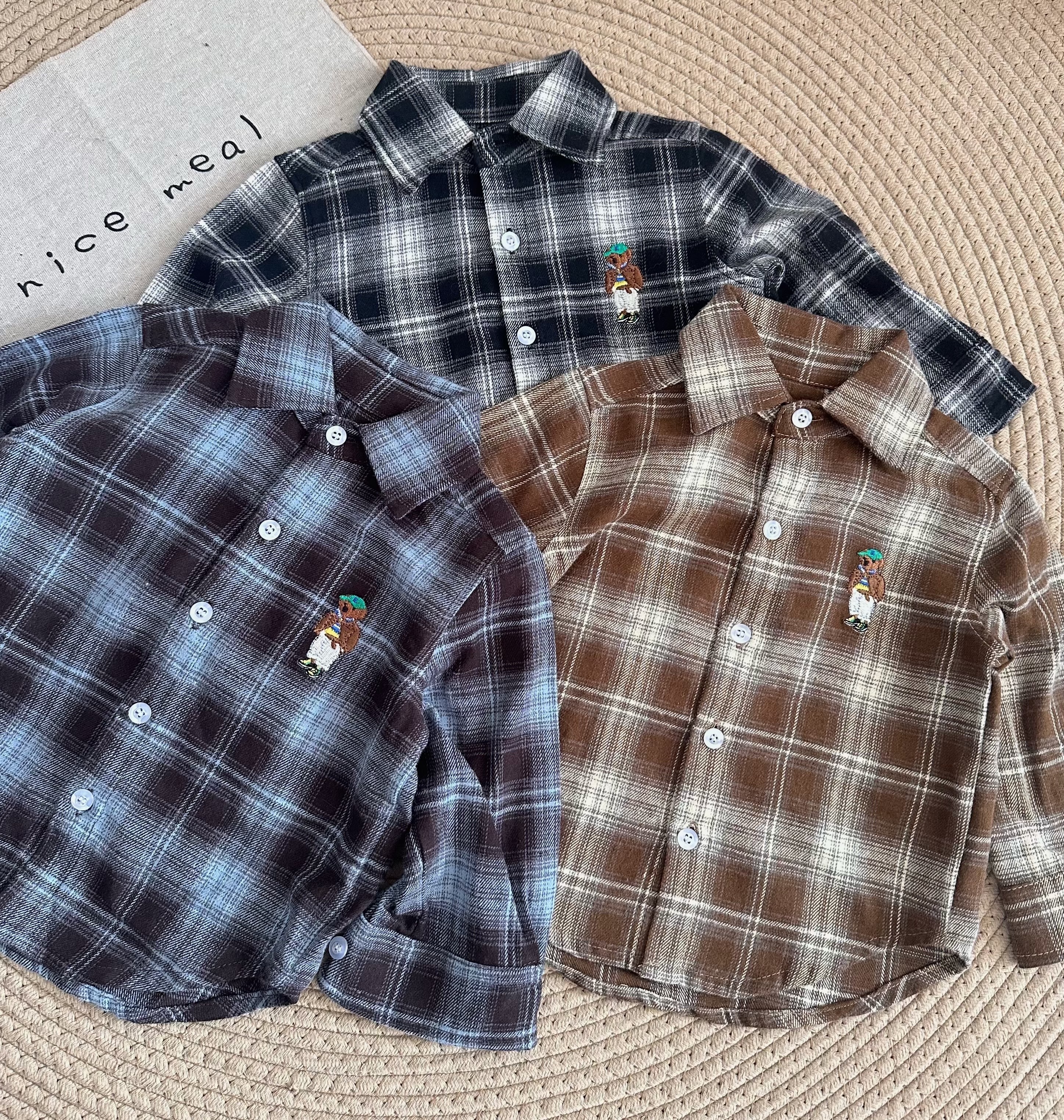 🐎𝐏𝐨𝐥𝐨 𝐑𝐚𝐥𝐩𝐡 𝐋𝐚𝐮𝐫𝐞𝐧 小熊格仔恤衫 親子裝