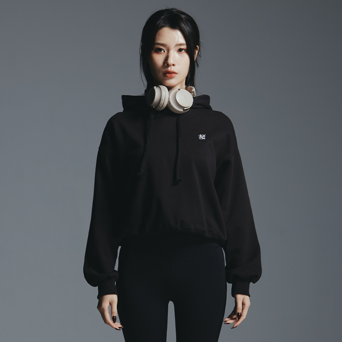 kaizen純棉短版帽T