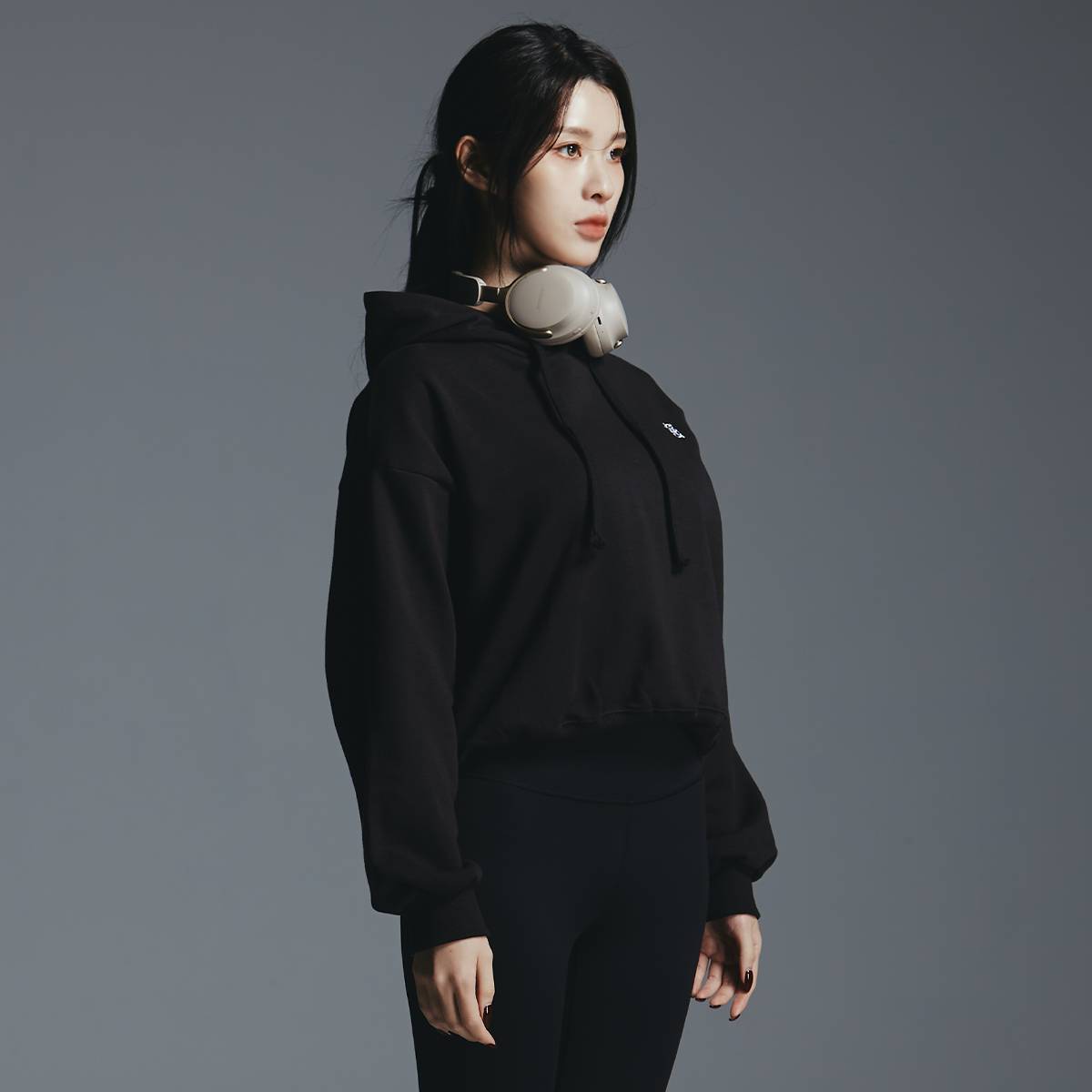 kaizen純棉短版帽T