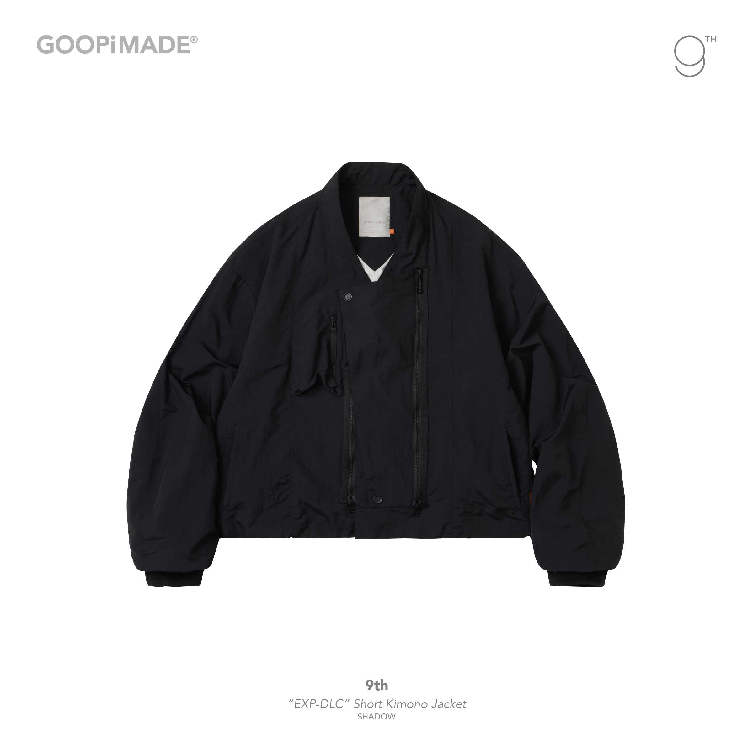 9th - “EXP-DLC” Short Kimono Jacket - Shadow