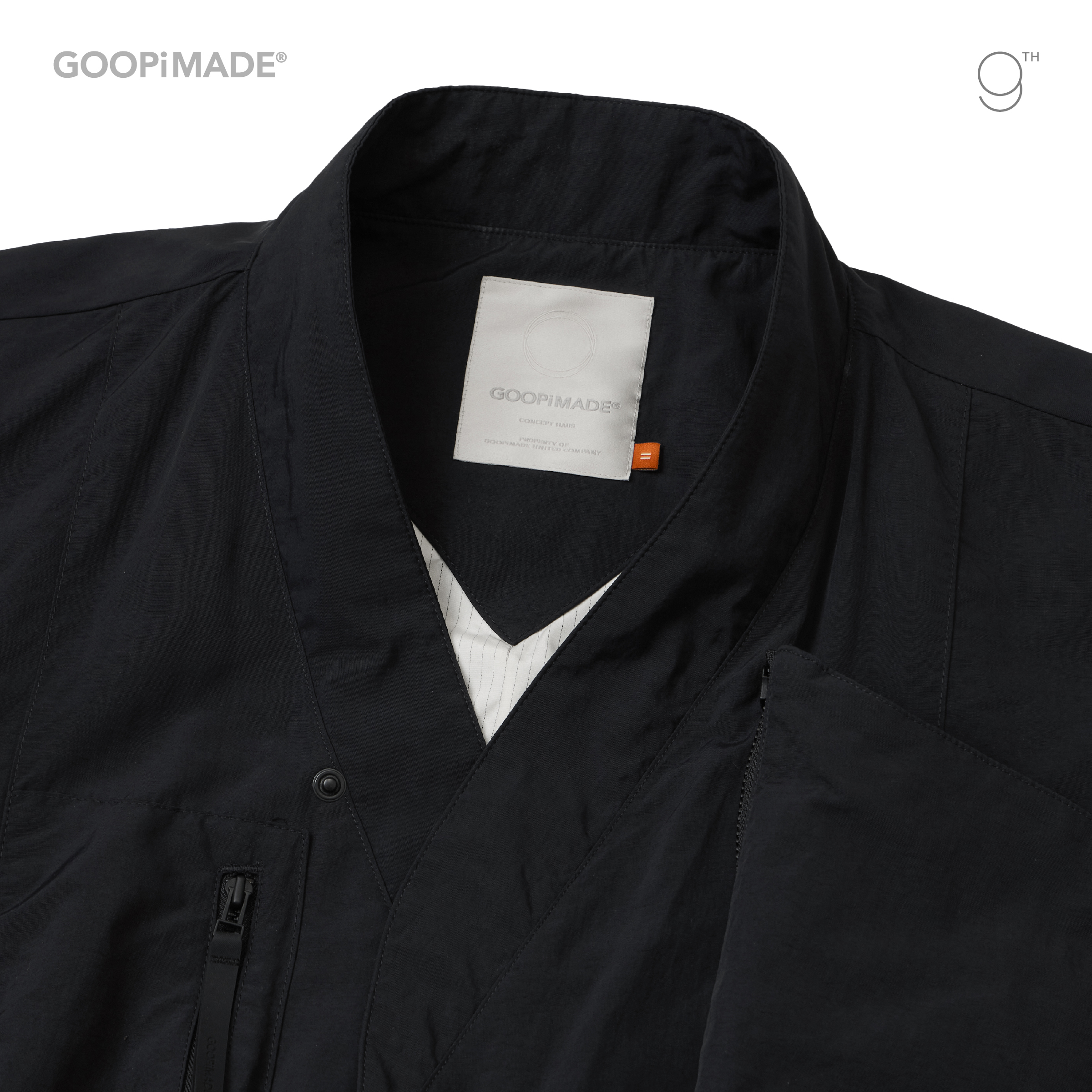 9th - “EXP-DLC” Short Kimono Jacket - Shadow