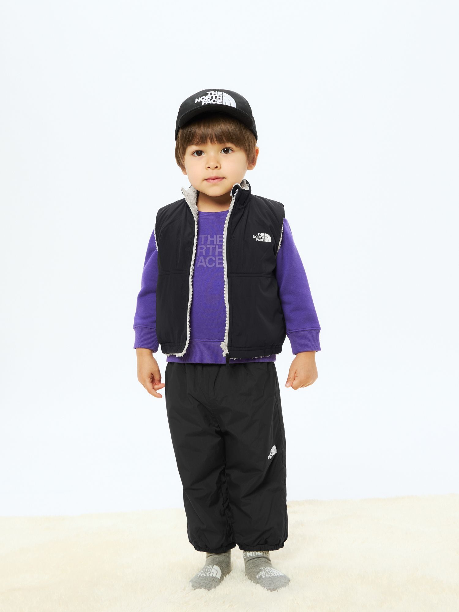 預購┃日本 嬰兒款 TNF Baby Reversible Cozy Vest 雙面穿 搖粒絨 尼龍 背心