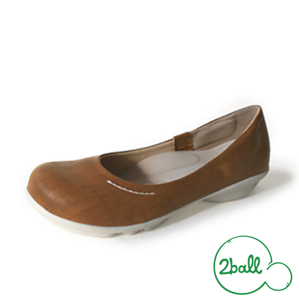 大阪樂步健康鞋 2ball 通勤機能平底娃娃鞋TB101(CAM-駱駝色)