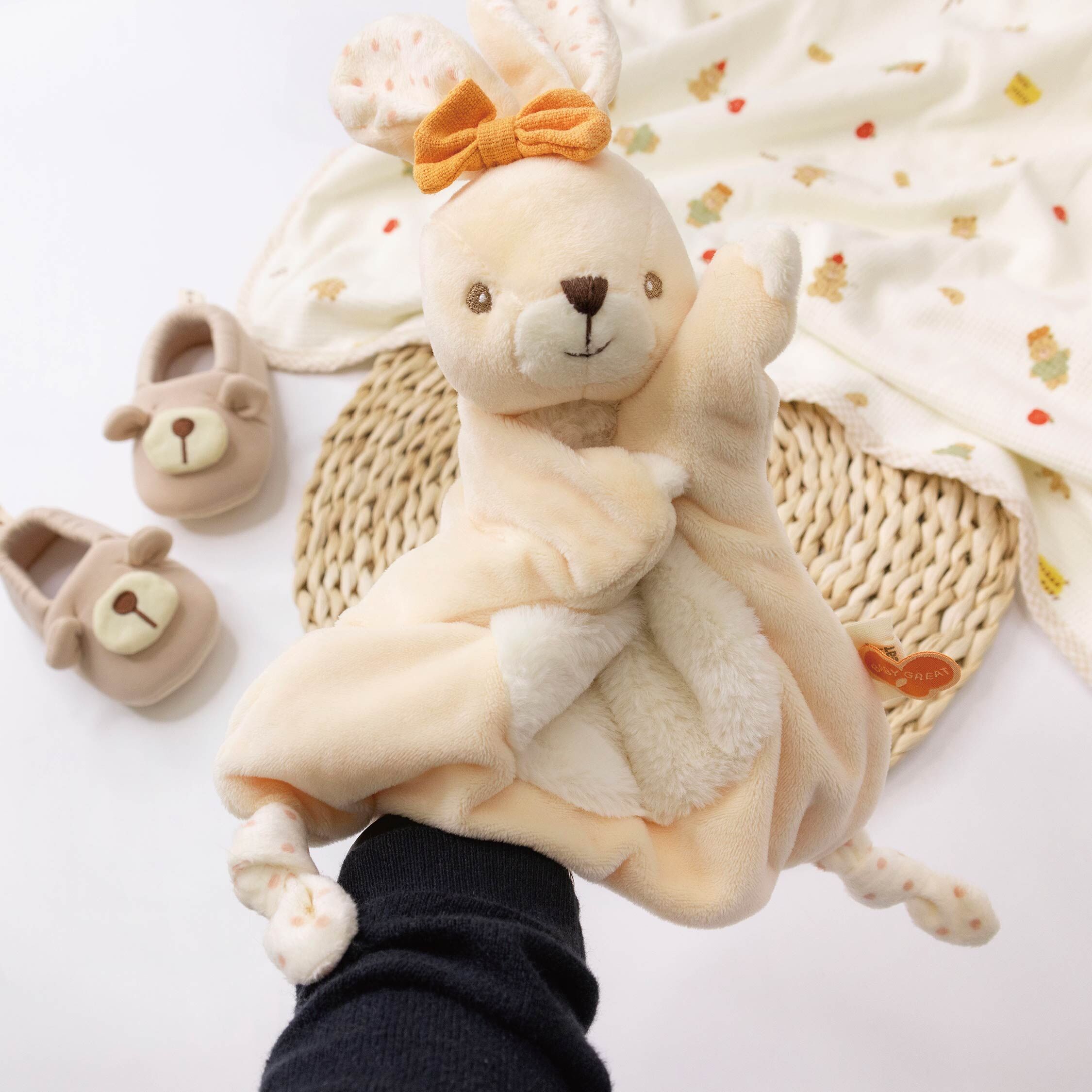 【JS0375】蝴蝶結兔兔安撫玩具/手偶