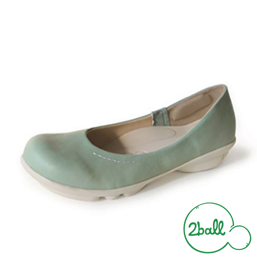 大阪樂步健康鞋 2ball 通勤機能平底娃娃鞋TB101(BLU-藍色)
