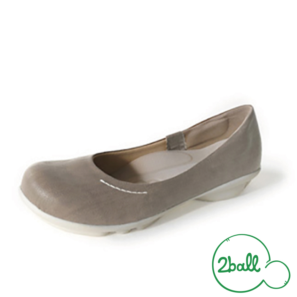 大阪樂步健康鞋 2ball 通勤機能平底娃娃鞋TB101(GRY-灰色)