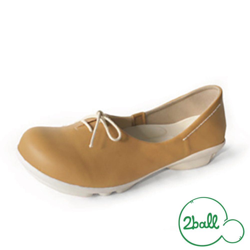 大阪樂步健康鞋 2ball 通勤機能平底綁帶娃娃鞋TB102(MUS-芥末黃)