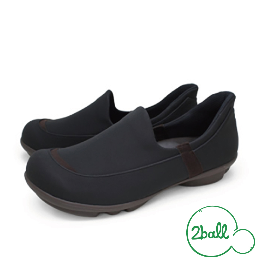 大阪樂步健康鞋 2ball輕量套入式樂福鞋TB501(BLK-黑色)