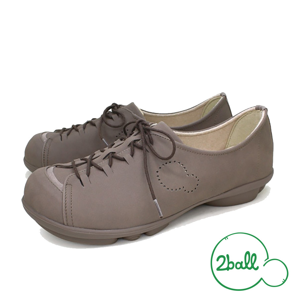 大阪樂步健康鞋 2ball異材質拼接繫帶休閒鞋TB111(GRY-灰色)