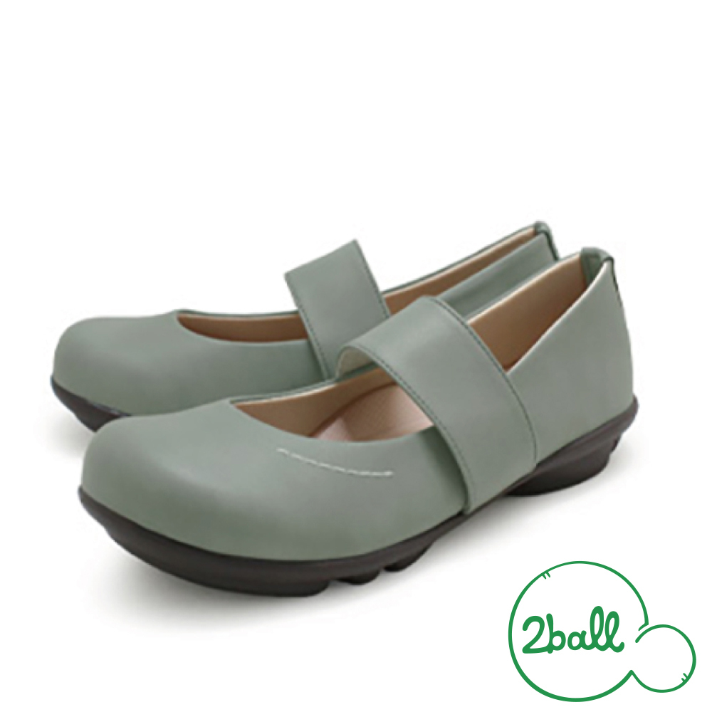 大阪樂步健康鞋 2ball 寬帶瑪莉珍娃娃鞋TB109(GBL-灰藍色)
