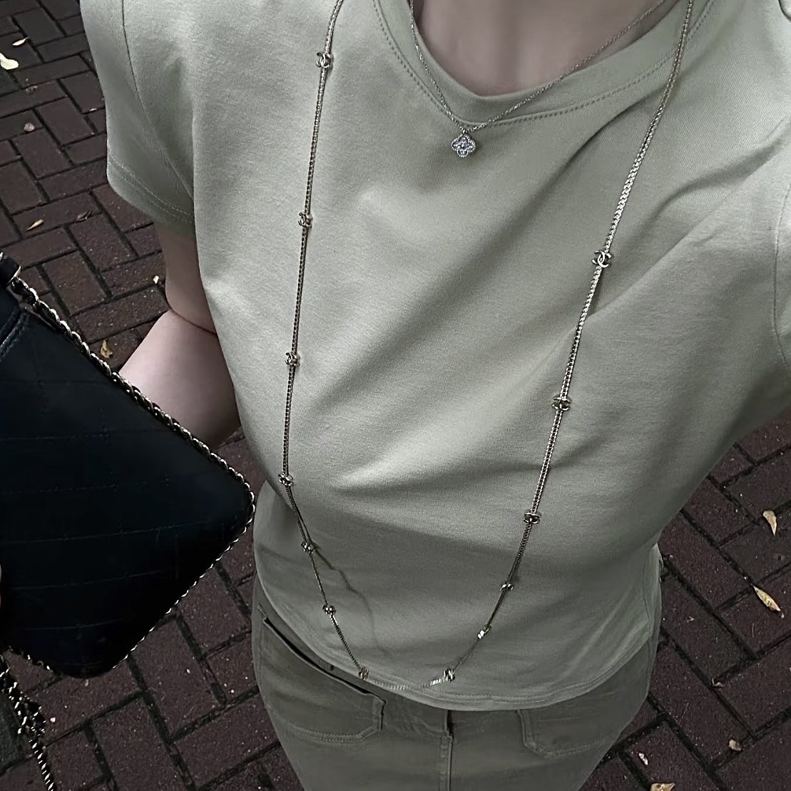 18k’24b香奶奶”14花小雙c高奢定製蛇骨毛衣鏈