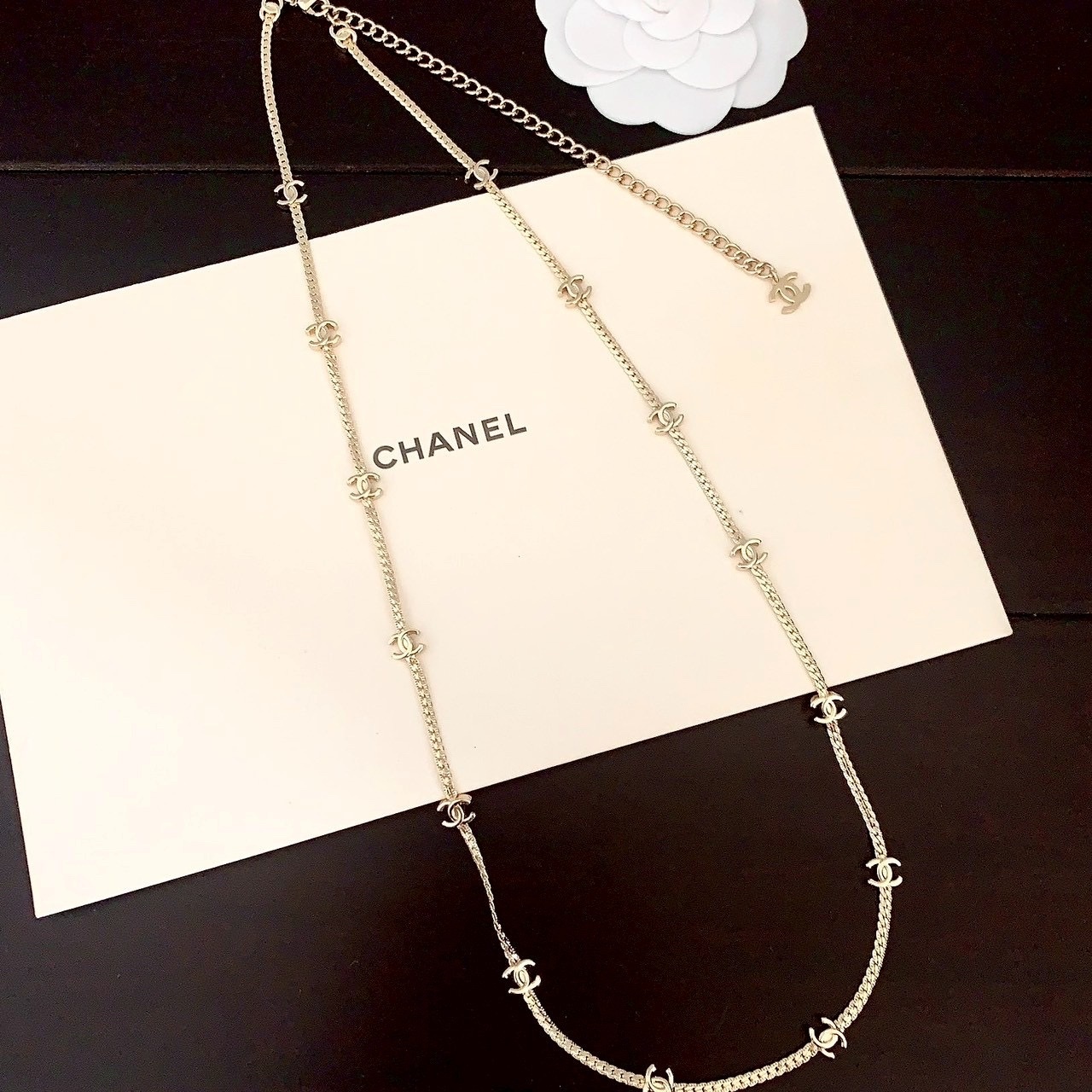 18k’24b香奶奶”14花小雙c高奢定製蛇骨毛衣鏈