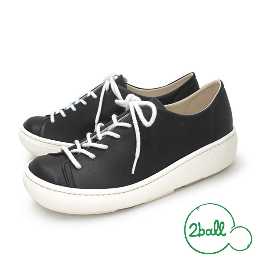 大阪樂步健康鞋 2ball 輕量厚底休閒鞋TB602(BLK-黑色)