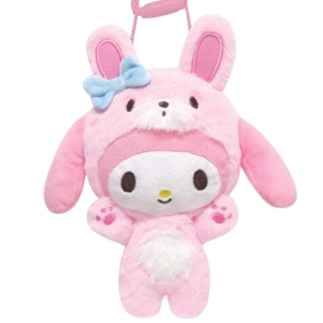 My Melody兔仔款 毛公仔掛頸包 [平行進口]