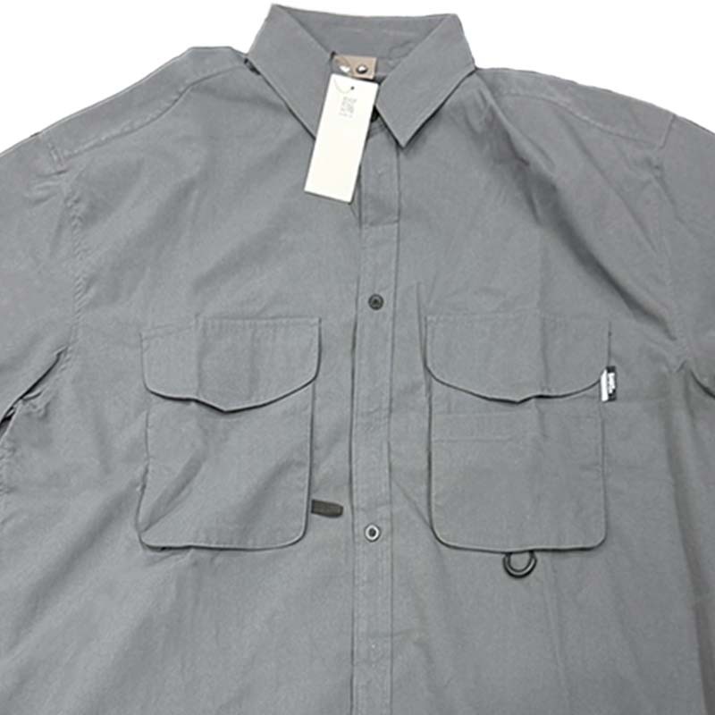 抗撕裂多口袋短袖襯衫 灰色 CA-US-19 [台灣現貨]