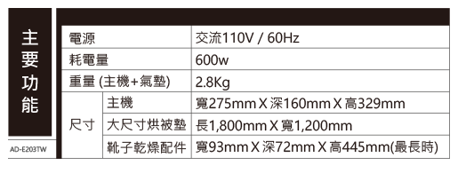 【9.9成新整新品】三菱 日本原裝 銀奈米多功能烘被機 AD-E203TW-P